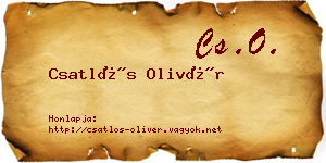 Csatlós Olivér névjegykártya