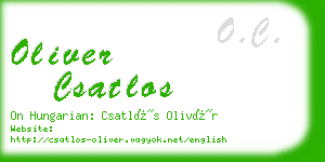 oliver csatlos business card